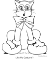 Halloween cat coloring pages