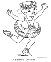 Halloween girl costume coloring