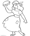 Halloween girl coloring pages