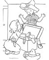 Halloween coloring book page
