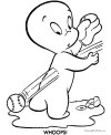 Free ghost Halloween coloring pages