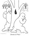 Halloween ghost coloring pages