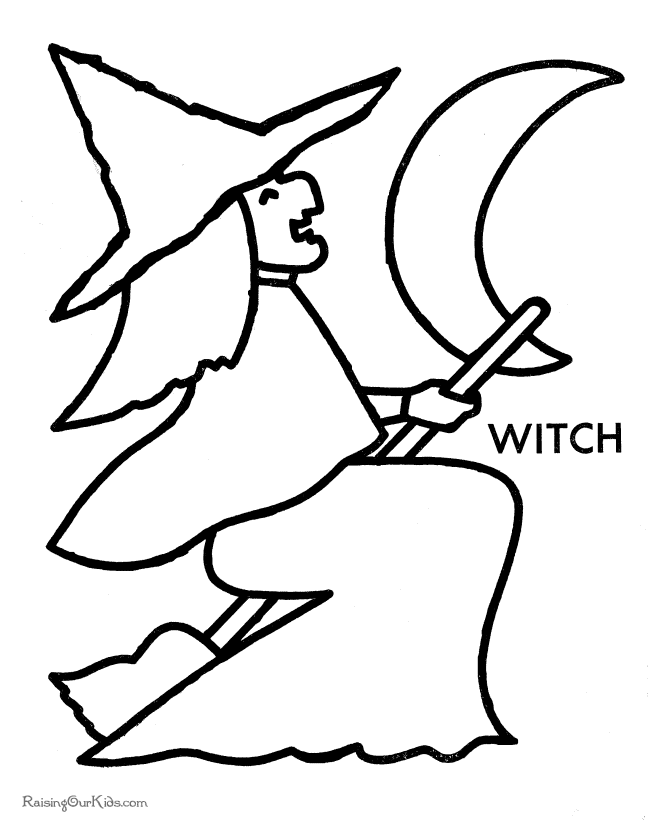 Preschool Halloween coloring page!