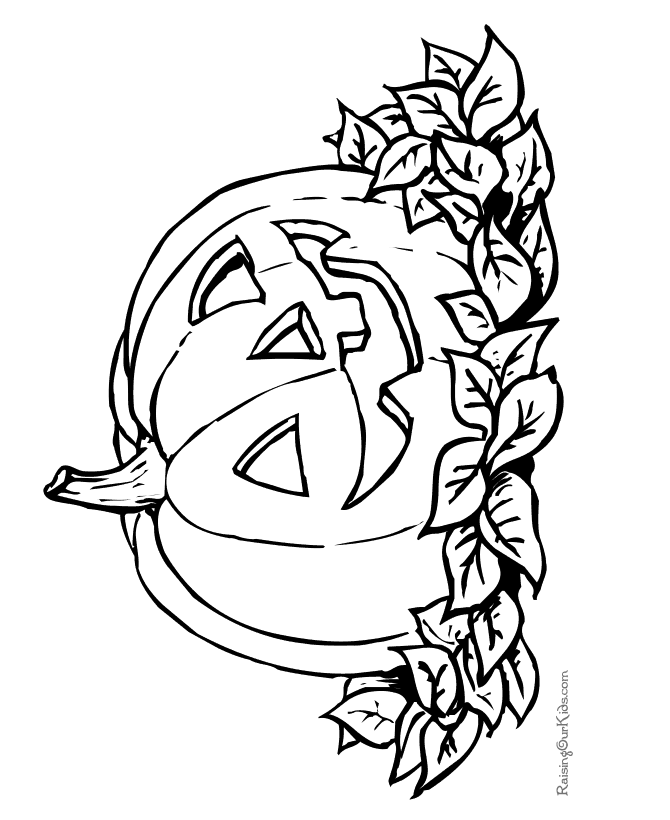 Printable pumpkin halloween coloring pages!
