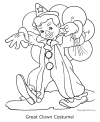 Clown coloring page