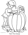 Printable pumpkin coloring page
