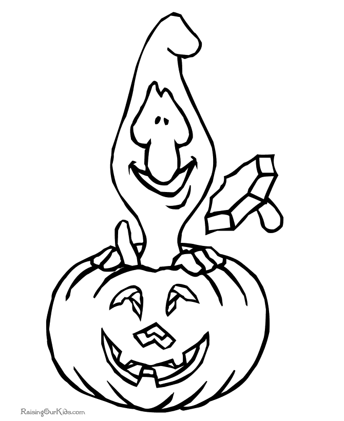 Halloween pumpkin to color