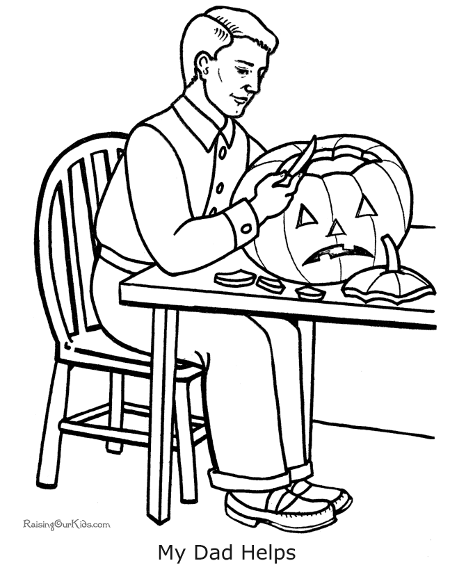 Halloween pumpkin coloring page