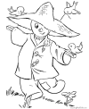 Scarecrow Halloween coloring pages