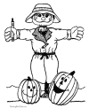 Halloween scarecrow coloring pages
