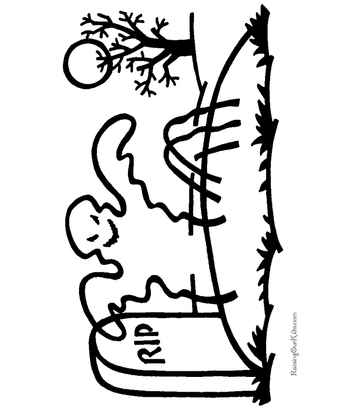 scary halloween ghost coloring pages