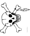 Skeleton coloring book pages