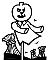 Child Halloween coloring page
