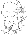 Halloween witch coloring sheets