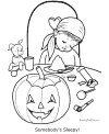 Kid Halloween coloring sheets